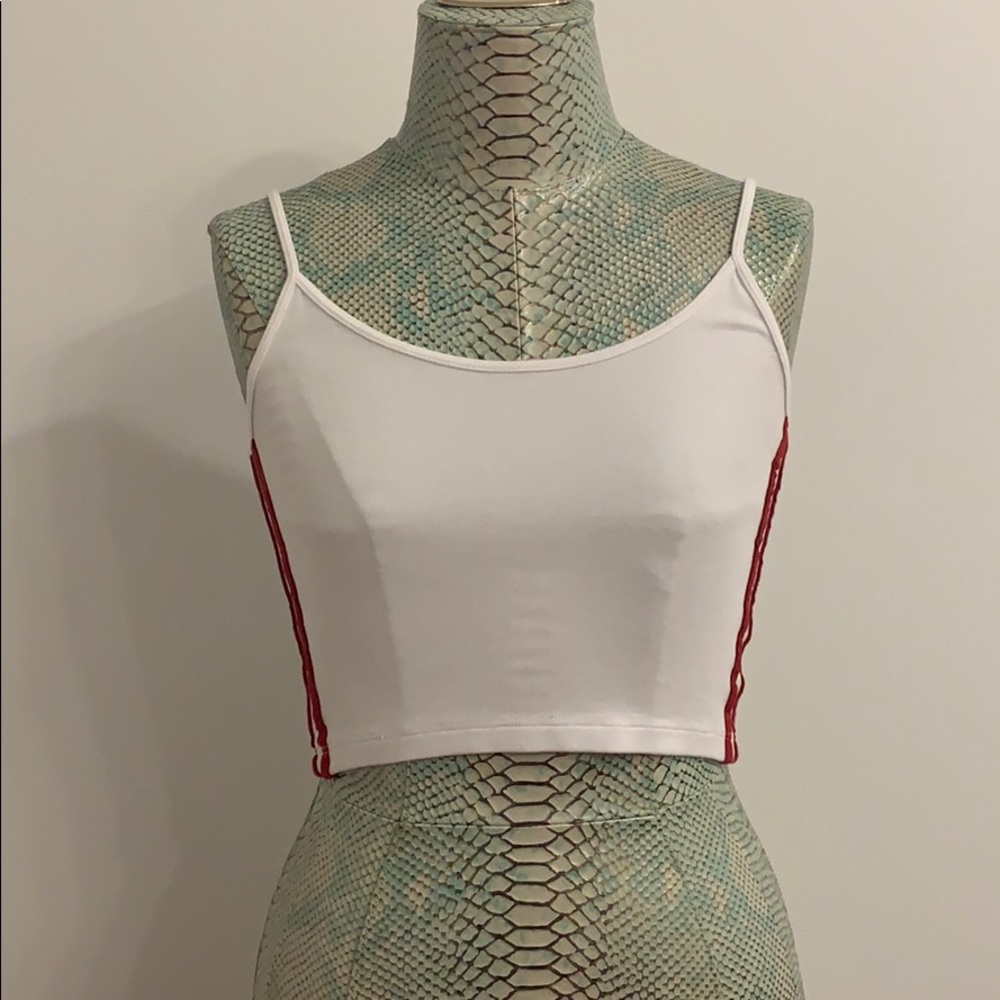 white crop top